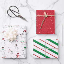 Coordinating Variety Set Christmas Wrapping Paper