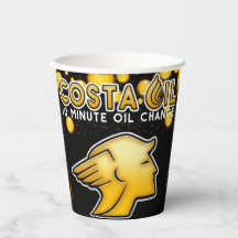 Copas de papel da Costa Oil