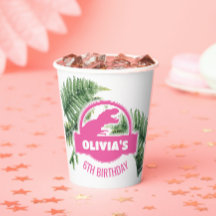 Copas de papel de Festa de aniversário Jurássica