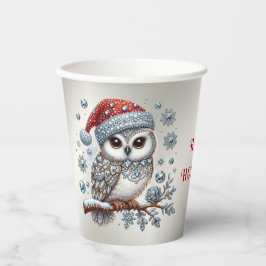 Copas de Papel Feriado da Coruja Natal