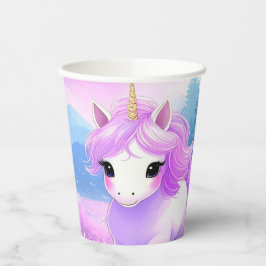 Copas de papel mágicas do Unicorn