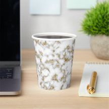 Copas de papel mármore das Cinzas Douradas moderna