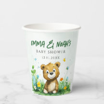 Copas de papel para Chá de fraldas de Urso de Made