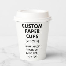 Copas personalizadas de papel [8] com tampas