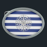 Copassagem do estilo cromo em faixas náuticas<br><div class="desc">Um cromo prateado como design de barco de pesca em uma decoração de listras azuis marinho. Um presente náutico moderno. 
 

Use o link "Perguntar a este Designer" para entrar em contato conosco com suas solicitações especiais de design ou para obter assistência com qualquer das suas necessidades de personalização.</div>