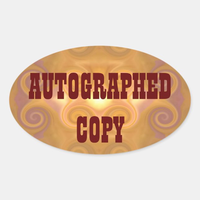 Cópia Autografada - Etiquetas Oval (# 7) (Frente)