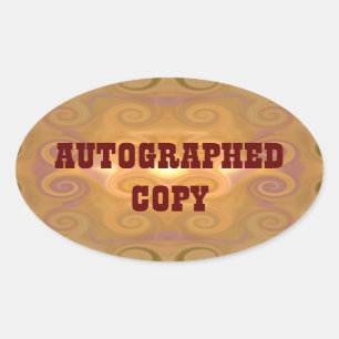 Cópia Autografada - Etiquetas Oval (# 7)