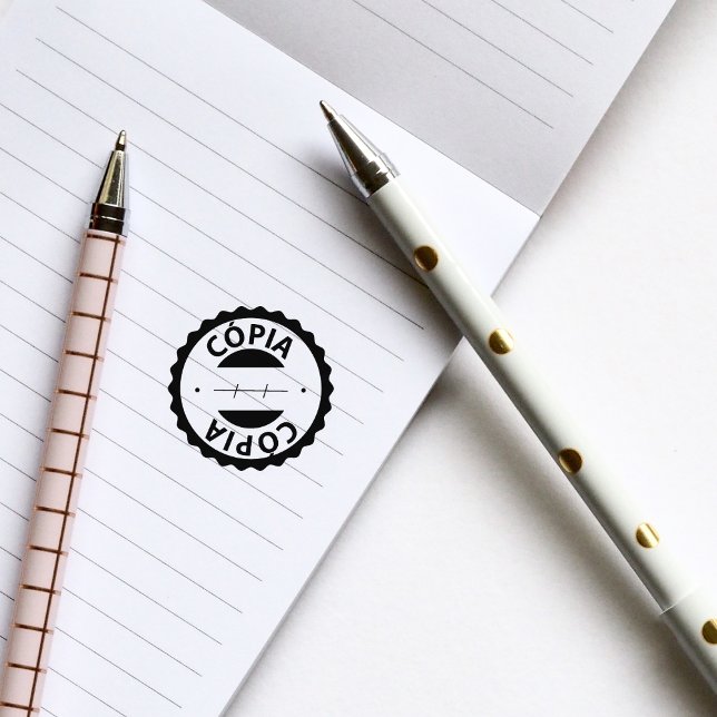 Cópia, Carimbo de Borracha Português (Criador carregado)