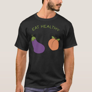 Cópia de T-Shirt de EggPlant e Peach