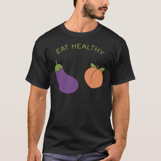 Cópia de T-Shirt de EggPlant e Peach