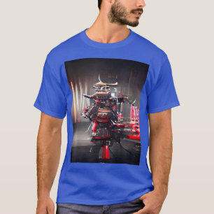Cópia Gráfica T-Shirt CiberPunk Japonês Samurai
