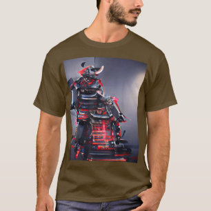Cópia Gráfica T-Shirt CiberPunk Japonês Samurai