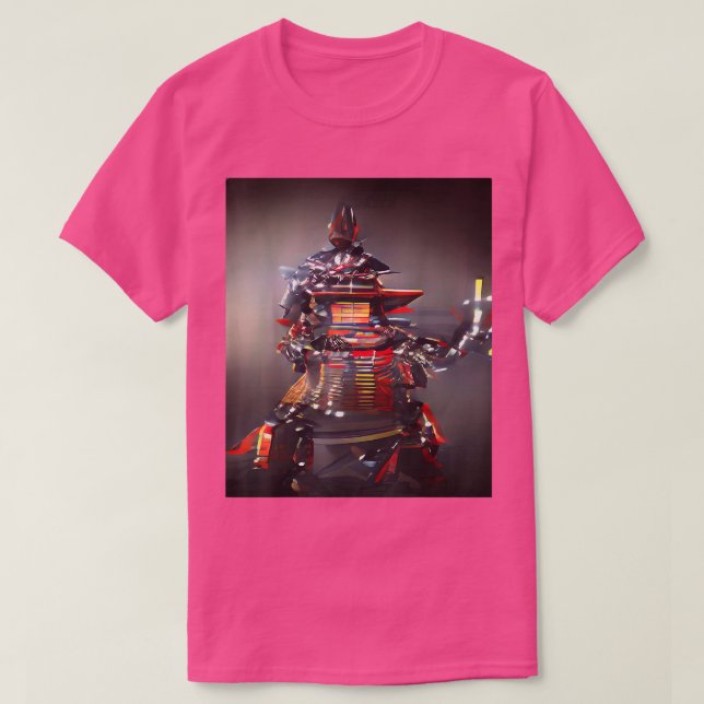 Cópia Gráfica T-Shirt CiberPunk Japonês Samurai (Frente do Design)