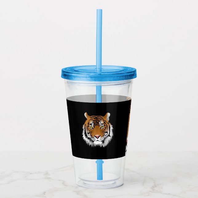 Copo Acrílico Rosto de Tigre (Frente)