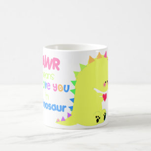 COPO bonito RAWR da CANECA do dinossauro