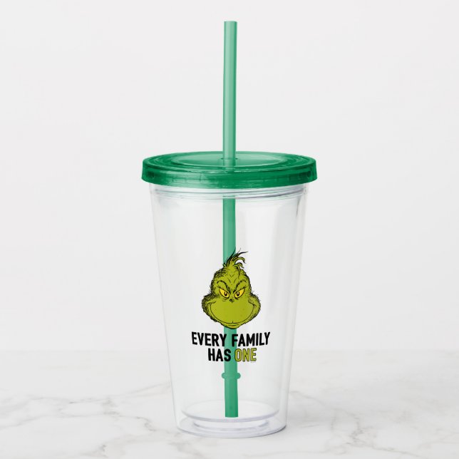 Copo De Acrílico 100% aquele Grinch (Frente)