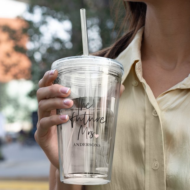 Copo De Acrílico A Futura Esposa e Seu Nome | Presente de Beleza Mo (Criador carregado)