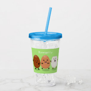 Copo De Acrílico A ilustração engraçada de desenhos animados nos