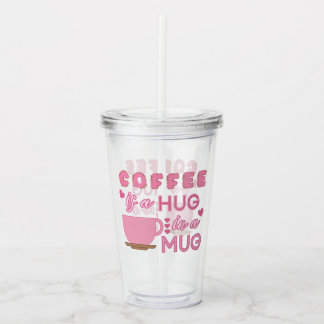 Copo De Acrílico Abraço Em Uma Caneca
