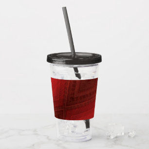 Copo De Acrílico Aceitação Padrão de Boho Eclético Vermelho
