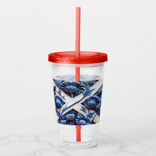 Copo De Acrílico Acrílico Tumbler com Design de Thistles Escocês