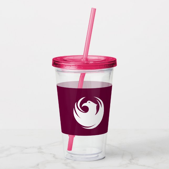 Copo De Acrílico Acrylic Tumbler with flag of Phoenix City (Verso)
