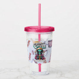 Copo De Acrílico Alienígena aqui pelo café