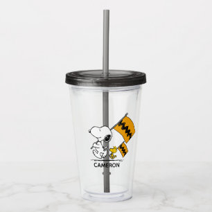 Copo De Acrílico Amendoins Sinalizadores de Snoopy & Woodstock