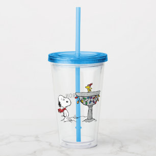 Copo De Acrílico Amendoins Snoopy & Woodstock congelado