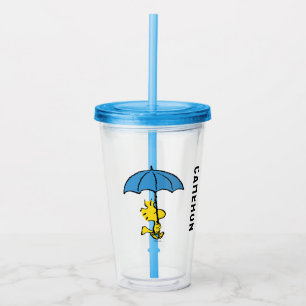 Copo De Acrílico Amendoins Woodstock Blue Umbrella