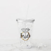 Anel de Noivado com Diamante Dourado para Noiva 