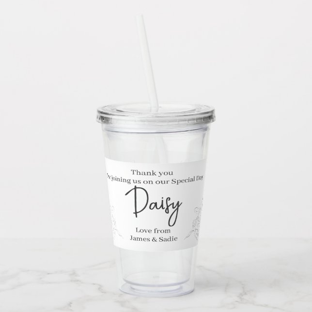 Copo De Acrílico Anemone em Branco (Esquerda)