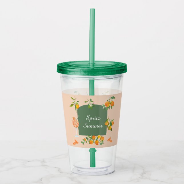 Copo De Acrílico Aniversário de Verão Spritz (Frente)