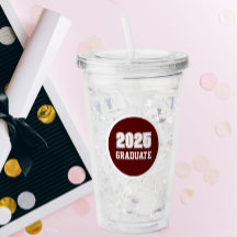 Ano do Formando Maroon e Círculo Branco