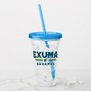 Copo De Acrílico Bahamas Souvenir Presente: Exuma Bahamas Independê