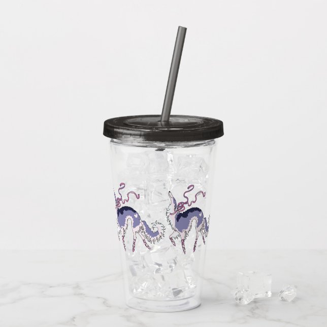 Copo De Acrílico Balé Borzoi Acrylic Tumbler Cinza (Gelo traseiro)