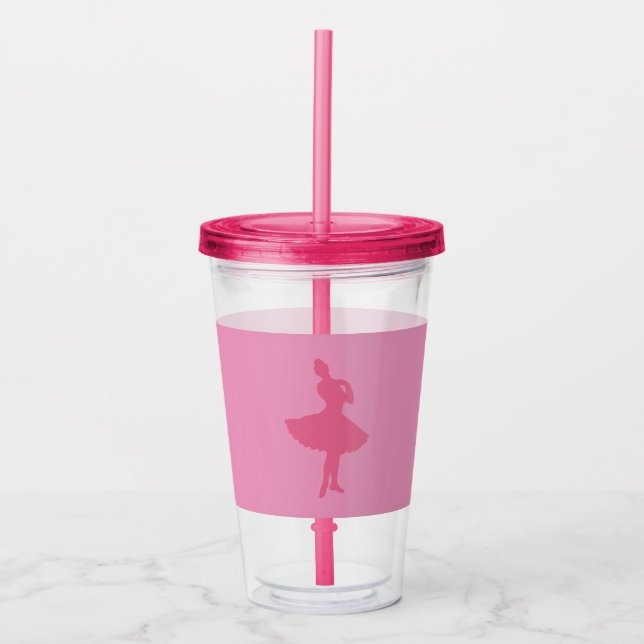 Copo De Acrílico Ballerina rosa (Frente)