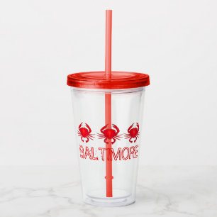 Copo De Acrílico BALTIMORE MD Red Maryland Hardshell Banquete