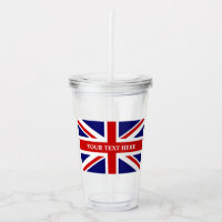 Bandeira britânica de Union Jack do costume de