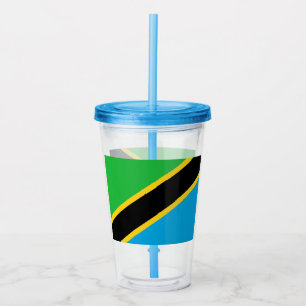 Copo De Acrílico Bandeira tanzaniana de Tanzânia