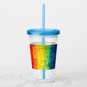 Copo De Acrílico Bandeira tie-dye da SlipperyJoe's arco-íris pressi