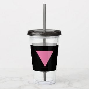 Copo De Acrílico bandeira triângulo rosa SlipperyJoe's símbolo rosa