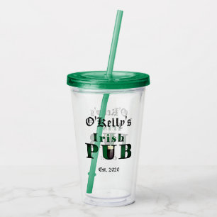 Copo De Acrílico Bar de Pub Irlandês Tavern - Vidros de Tumbler Ac