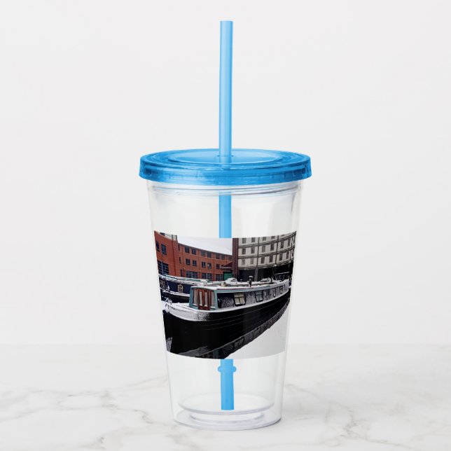 Copo De Acrílico Barco azul claro (Frente)