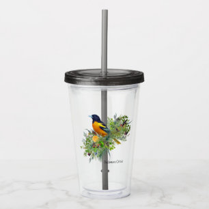 Copo De Acrílico Bird Tumbler Baltimore Oriole