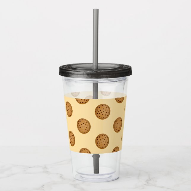 Copo De Acrílico Biscoito de Chocolate Chip  (Frente)