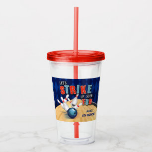 Copo De Acrílico Boliche Aniversário 16oz Tumbler - Rapaz