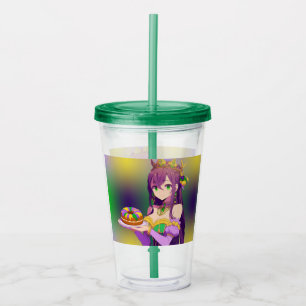 Copo De Acrílico Bolo Rei Anime Mardi Gras