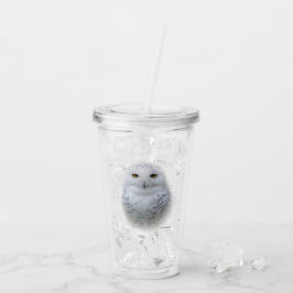 Copo De Acrílico Bonita, Dreamy e Serene Snowy Owl