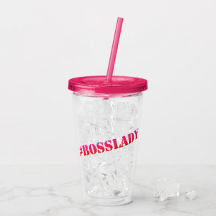 Copo De Acrílico #Bosslady - citações de Girlpower do divertiment